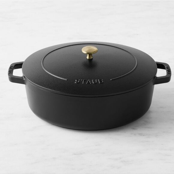 Staub Enameled Cast Iron French Oven 6 1/4QT- Matte Black - Picture 1 of 12